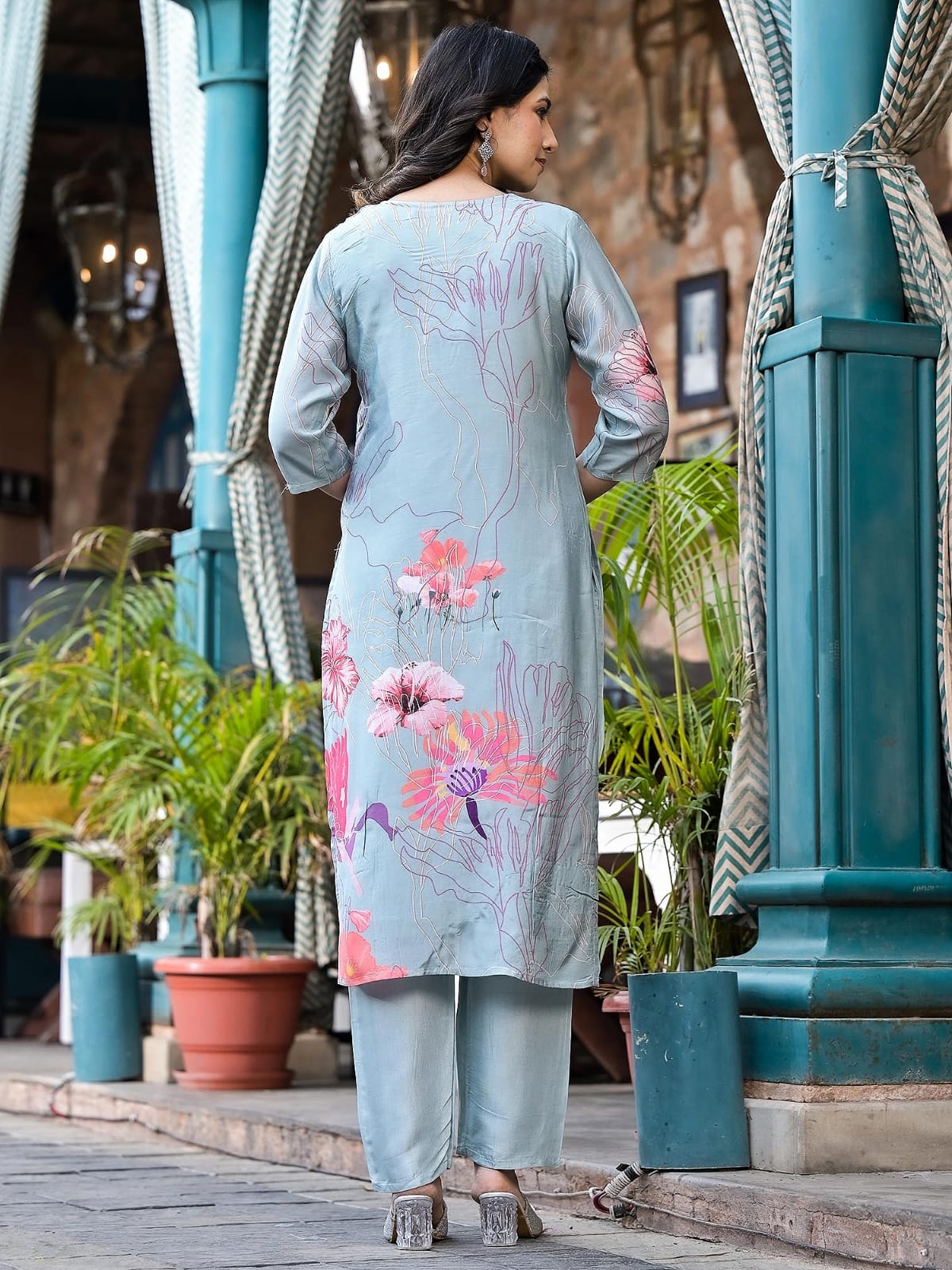 Kalaai Designer Viscose Printed Kurti With Bottom Dupatta Wholesale Clothing Suppliers In India
